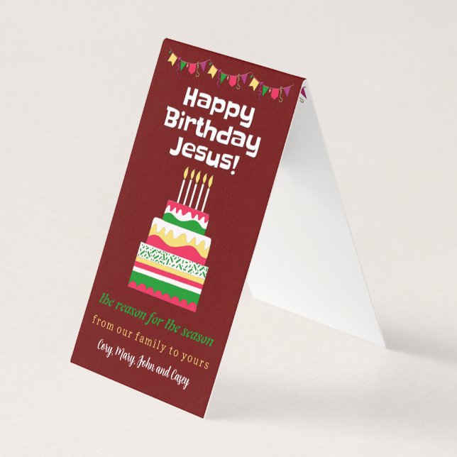 Jesus Christmas Cards Happy Birthday Jesus Card (Front)