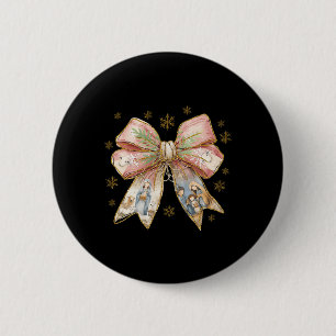 Jesus Christmas Coquette Xmas Jesus Is The Reason 6 Cm Round Badge