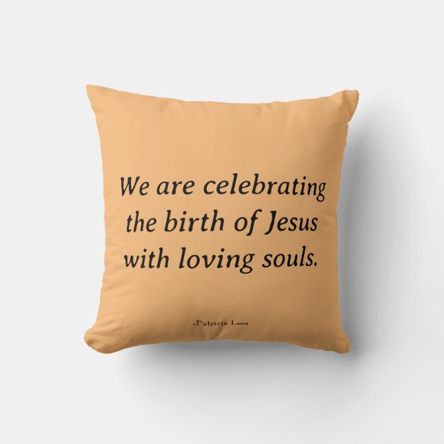 Jesus Christmas Inspirational Throw Pillow (Front)