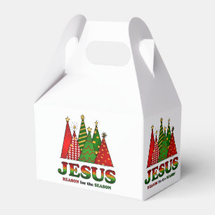 Jesus Christmas Trees Favour Box