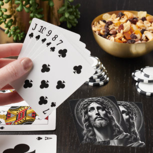 Jesus Christ's Compassionate Eyes of Love Playing Cards