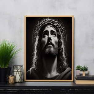 Jesus Christ's Divine Gaze of Hope Poster