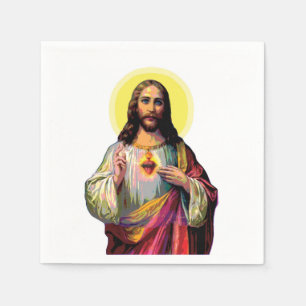 Jesus Christus in Pop Art Style  Napkin