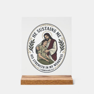 Jesus Chronic Illness Encouragement T-Shirt Inspir Acrylic Sign