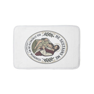 Jesus Chronic Illness Encouragement T-Shirt Inspir Bath Mat