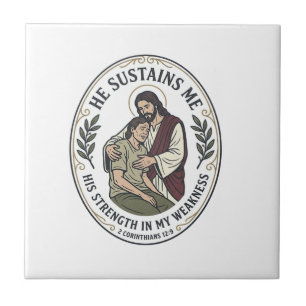 Jesus Chronic Illness Encouragement T-Shirt Inspir Ceramic Tile