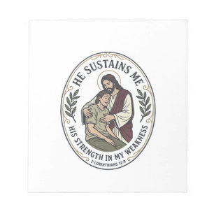 Jesus Chronic Illness Encouragement T-Shirt Inspir Notepad