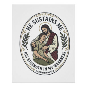 Jesus Chronic Illness Encouragement T-Shirt Inspir Poster
