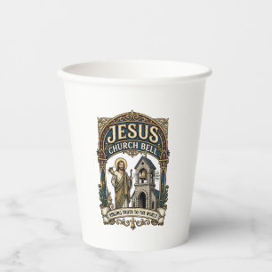 Jesus Church Bell Jesus Church Bell Christian Fait Paper Cups