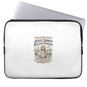 Jesus Church Bulletin Program Jesus Church Bulleti Laptop Sleeve