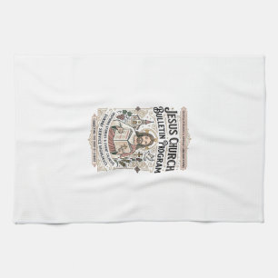 Jesus Church Bulletin Program Jesus Church Bulleti Tea Towel