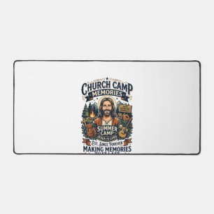 Jesus Church Camp VBS Nostalgia Shirt Faith Based Desk Mat