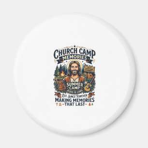 Jesus Church Camp VBS Nostalgia Shirt Faith Based Magnet