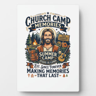 Jesus Church Camp VBS Nostalgia Shirt Faith Based Plaque