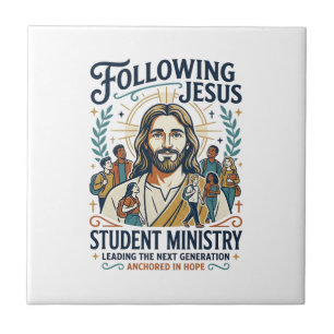 Jesus Church Merch Youth Camp Style Shirt Faith Ba Ceramic Tile