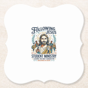 Jesus Church Merch Youth Camp Style Shirt Faith Ba Paper Coaster