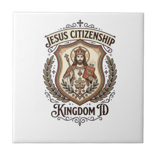 Jesus Citizenship Kingdom ID Jesus Citizenship Kin Ceramic Tile