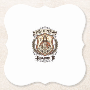 Jesus Citizenship Kingdom ID Jesus Citizenship Kin Paper Coaster