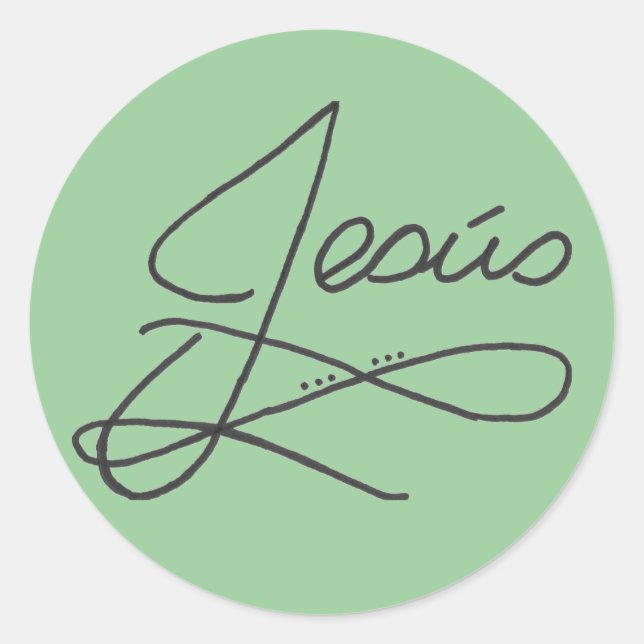 Jesús Classic Round Sticker (Front)