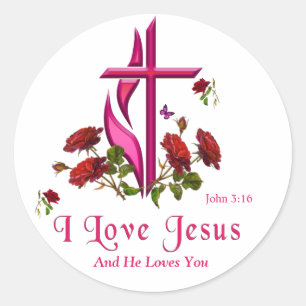Jesus classic round sticker