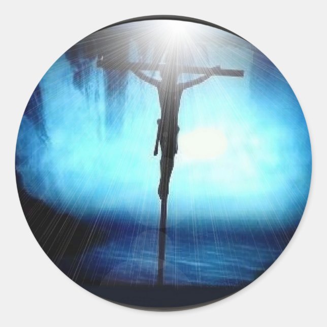 Jesus Classic Round Sticker (Front)