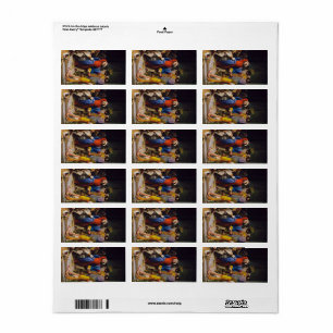 Jesus Cleansing the Temple by Carl Bloch Label