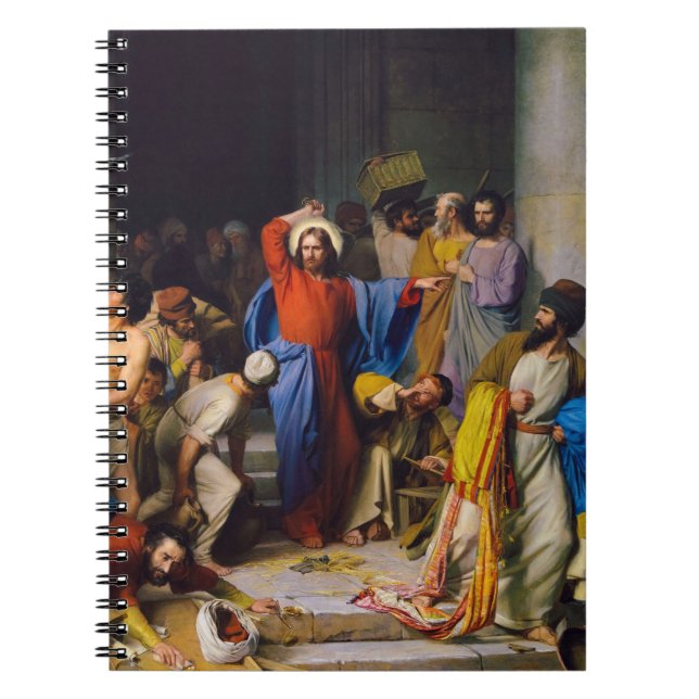 Jesus Cleansing the Temple by Carl Bloch Notebook (Front)