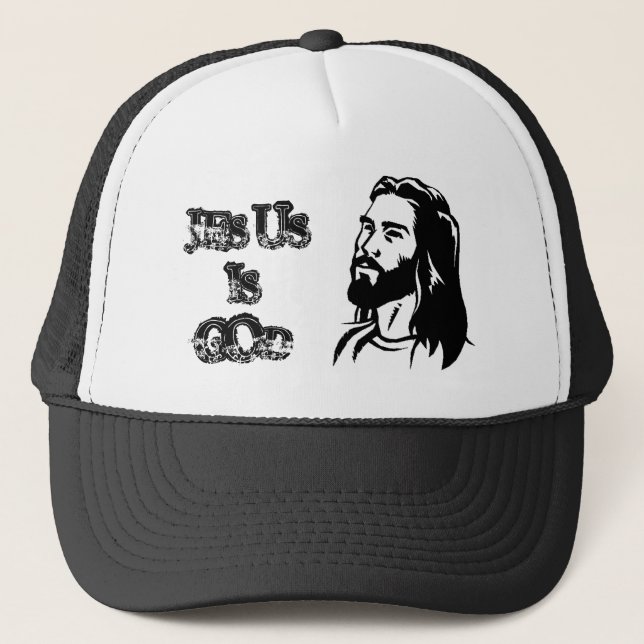 jesus-clip-art, JESUS, IS, GOD Trucker Hat (Front)