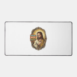 Jesus Cloud Storage Full Warning Paywall Tech Humo Desk Mat