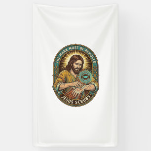 Jesus Club Hand Stamp Wont Wash Off Morning Humor_ Banner
