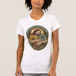Jesus Club Hand Stamp Wont Wash Off Morning Humor_ T-Shirt
