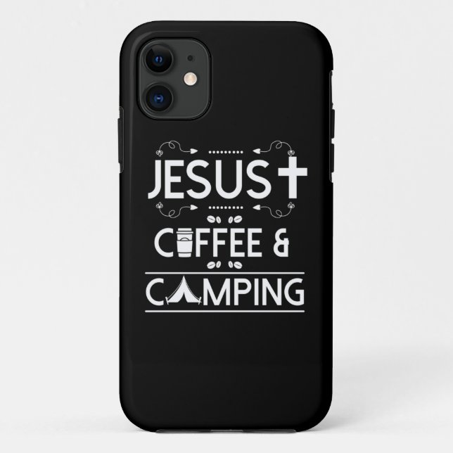 Jesus Coffee And Camping Case-Mate iPhone Case (Back)
