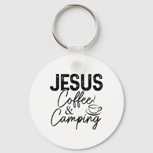 Jesus Coffee And Camping Christian Camper Nature L Key Ring