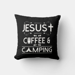 Jesus Coffee And Camping Cushion
