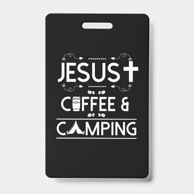 Jesus Coffee And Camping ID Badge (Front)