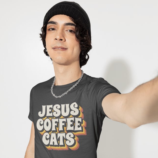 JESUS COFFEE CATS CHRISTIAN T-SHIRTS (Creator Uploaded)