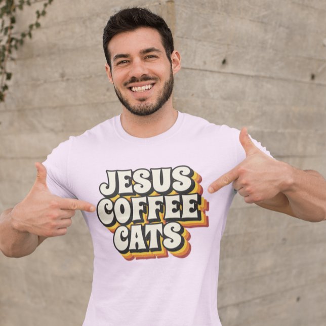 JESUS COFFEE CATS CHRISTIAN T-SHIRTS (Creator Uploaded)