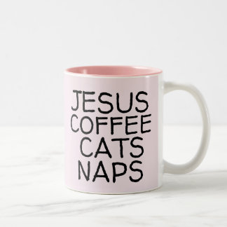 JESUS COFFEE CATS NAPS CAT COFFEE MUGS