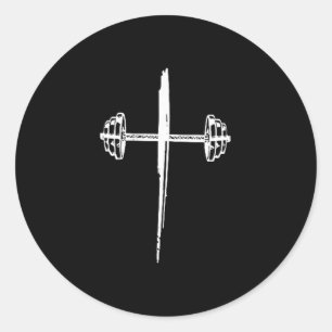 Jesus Coffee Gym Repeat, Gym Coffee Jesus - Front Classic Round Sticker