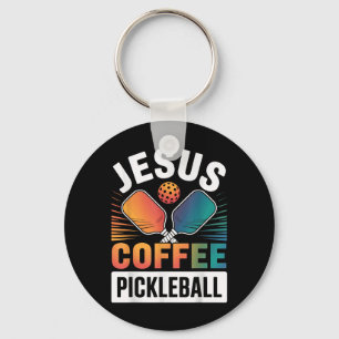 Jesus Coffee Pickleball Key Ring
