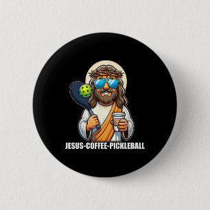 Jesus Coffee Picklenall Funny Christian Picklebyll 6 Cm Round Badge
