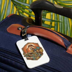 Jesus Coffee Spill Mechanical Keyboard Broken Tech Luggage Tag