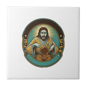 Jesus Coffee Stain Pants Before Meeting Office Wor Ceramic Tile