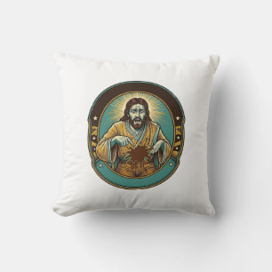 Jesus Coffee Stain Pants Before Meeting Office Wor Cushion