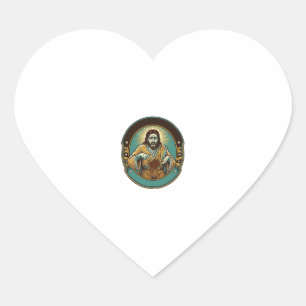 Jesus Coffee Stain Pants Before Meeting Office Wor Heart Sticker