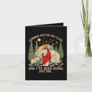 Jesus Coming Out of My Cave  Holiday Card