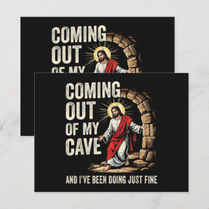 Jesus Coming Out Of My Cave Invitation