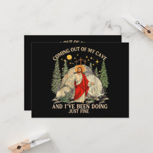 Jesus Coming Out of My Cave Invitation