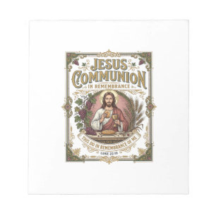 Jesus Communion Jesus Communion Christian Faith Vi Notepad