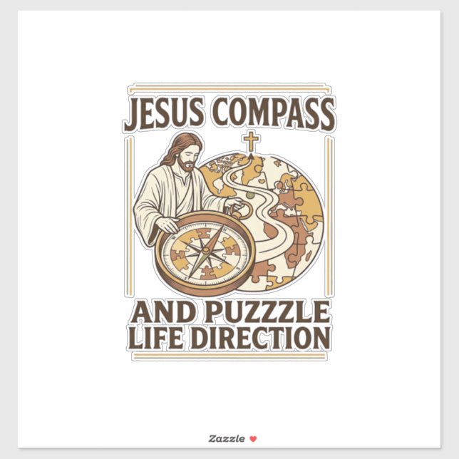 Jesus Compass And Puzzle Life Direction Jesus Comp (Sheet)